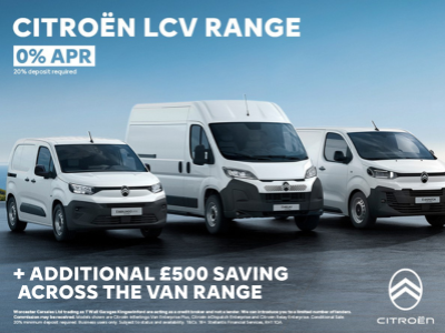 0% APR & £500 Off Citroën Vans at T Wall