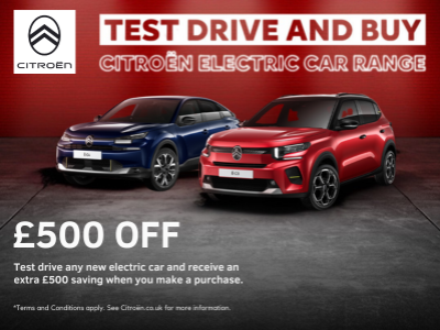 Save £500 on Citroën Electric Vehicles After Test Drive!