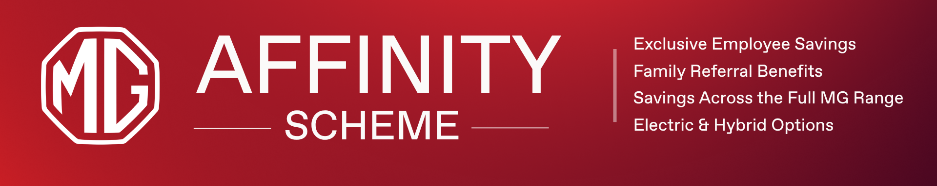 MG Affinity Scheme details benefits and savings options.