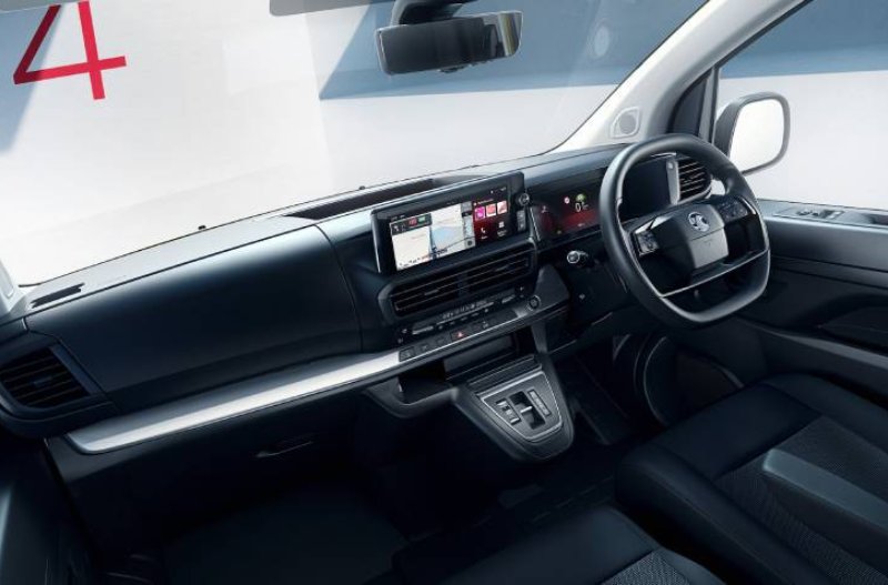 Infotainment including Apple CarPlay™ & Android Auto™. https://www.twall.co.uk/assets/media/vivaroelectricinterior.jpeg